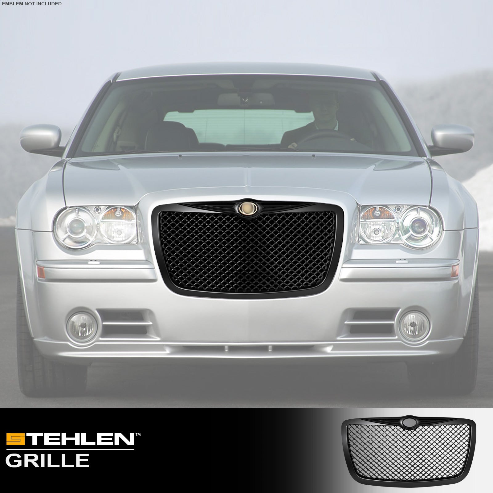 2005-2010 Chrysler 300 Honeycomb Mesh Front Grille - Matte Black