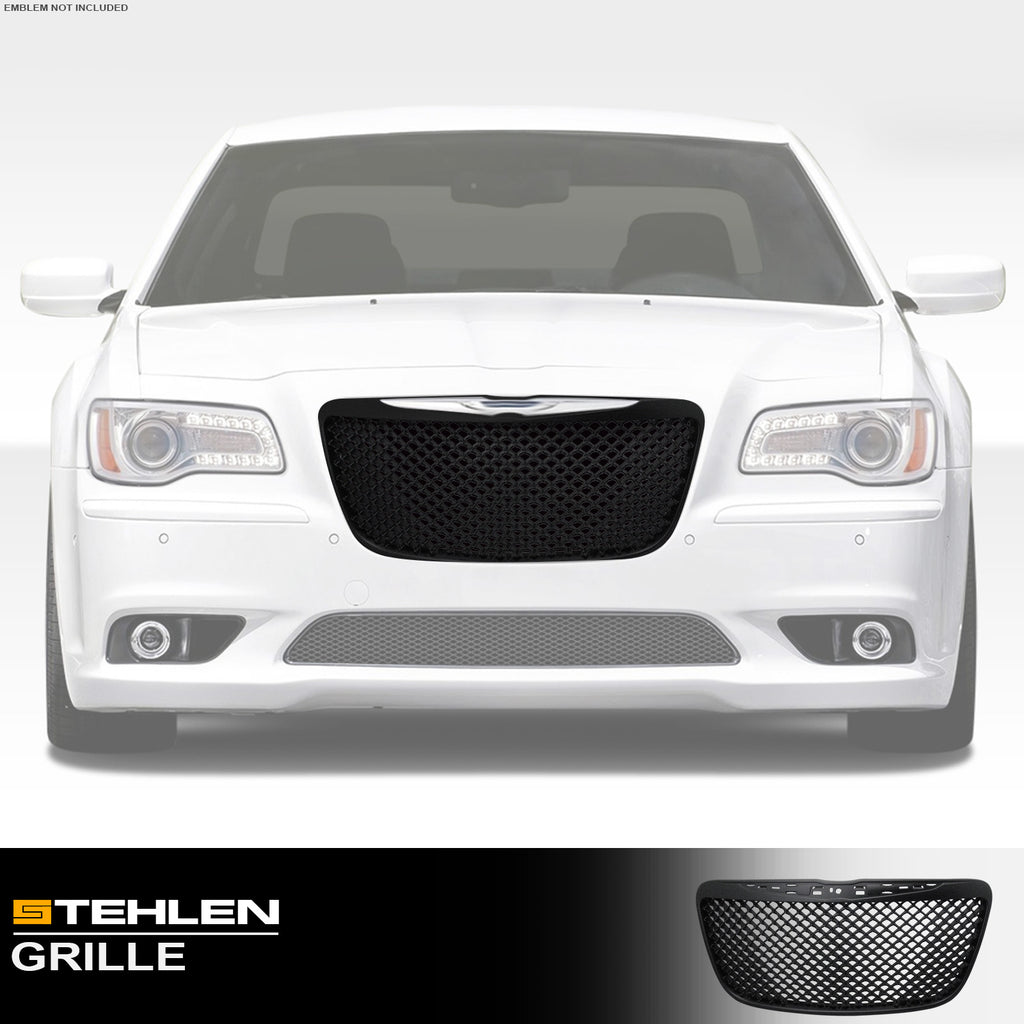 2011-2014 Chrysler 300 Front Grille - Matte Black Replacement