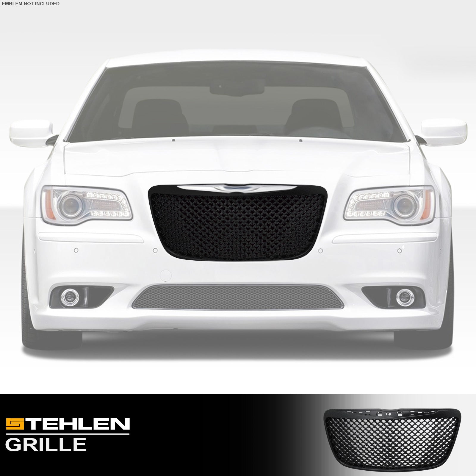 2011-2014 Chrysler 300 Front Grille - Matte Black Replacement