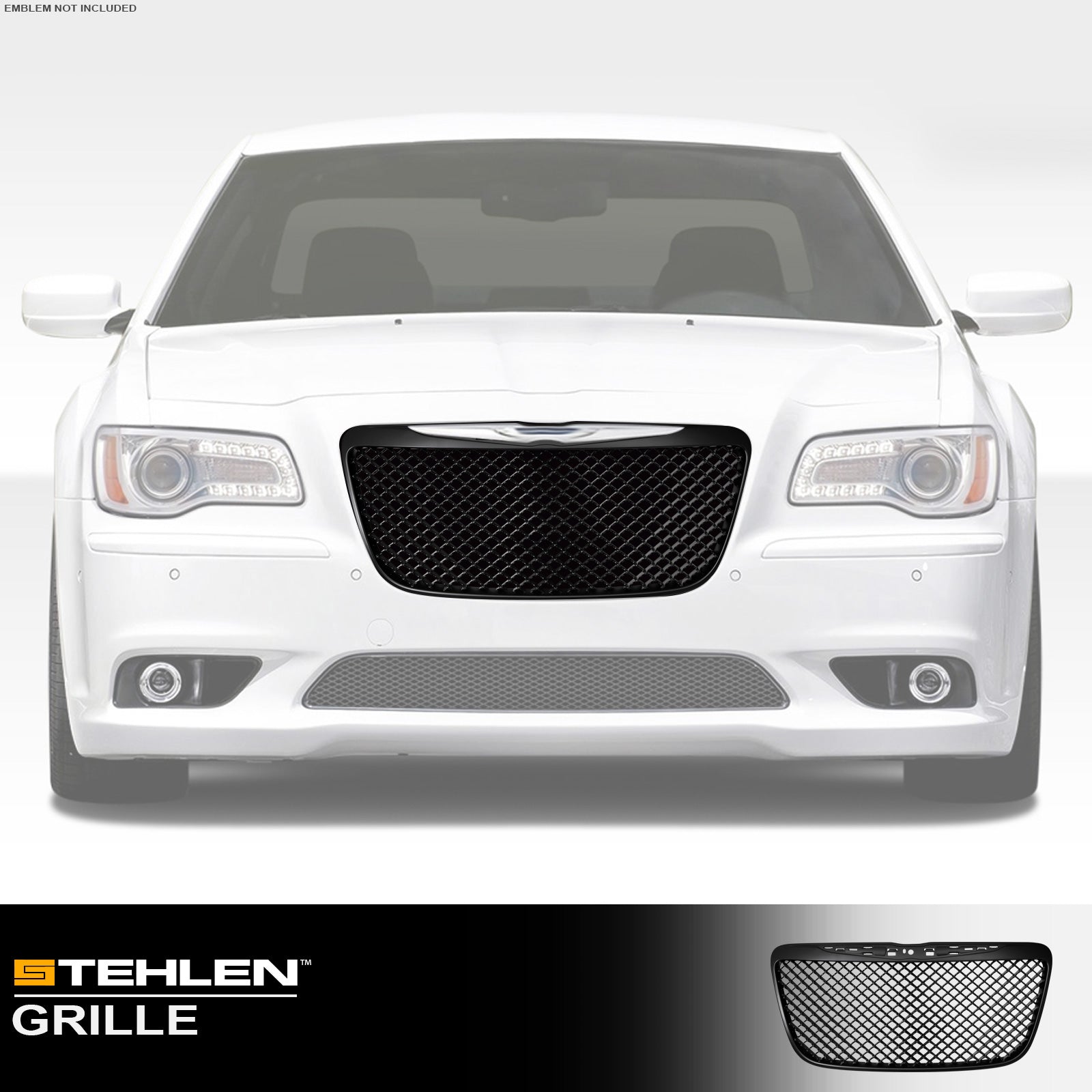2011-2014 Chrysler 300 Honeycomb Mesh Front Grille - Matte Black