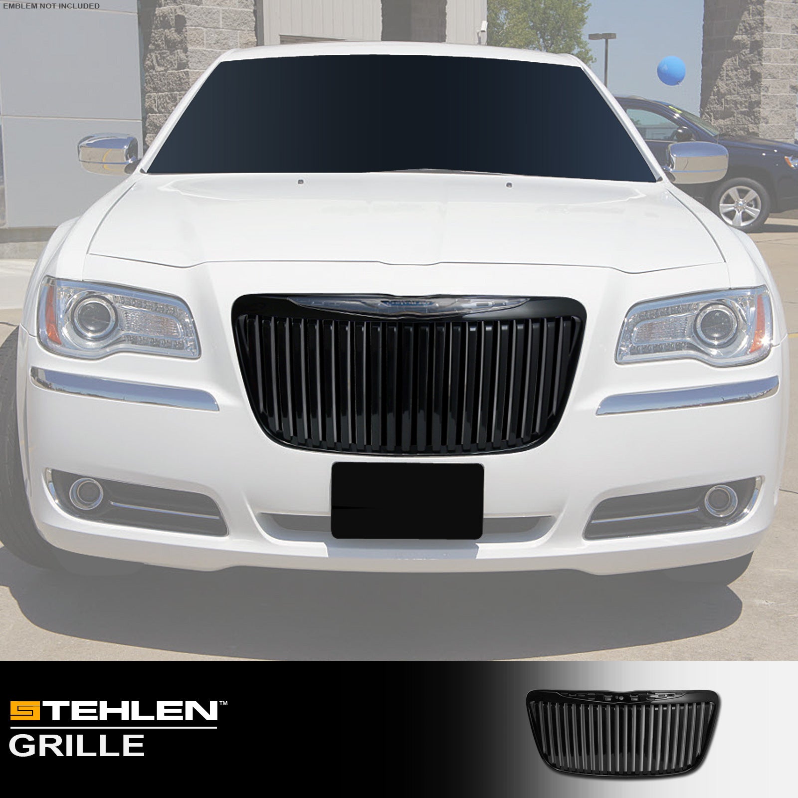 2011-2014 Chrysler 300 Vertical Front Grille - Matte Black