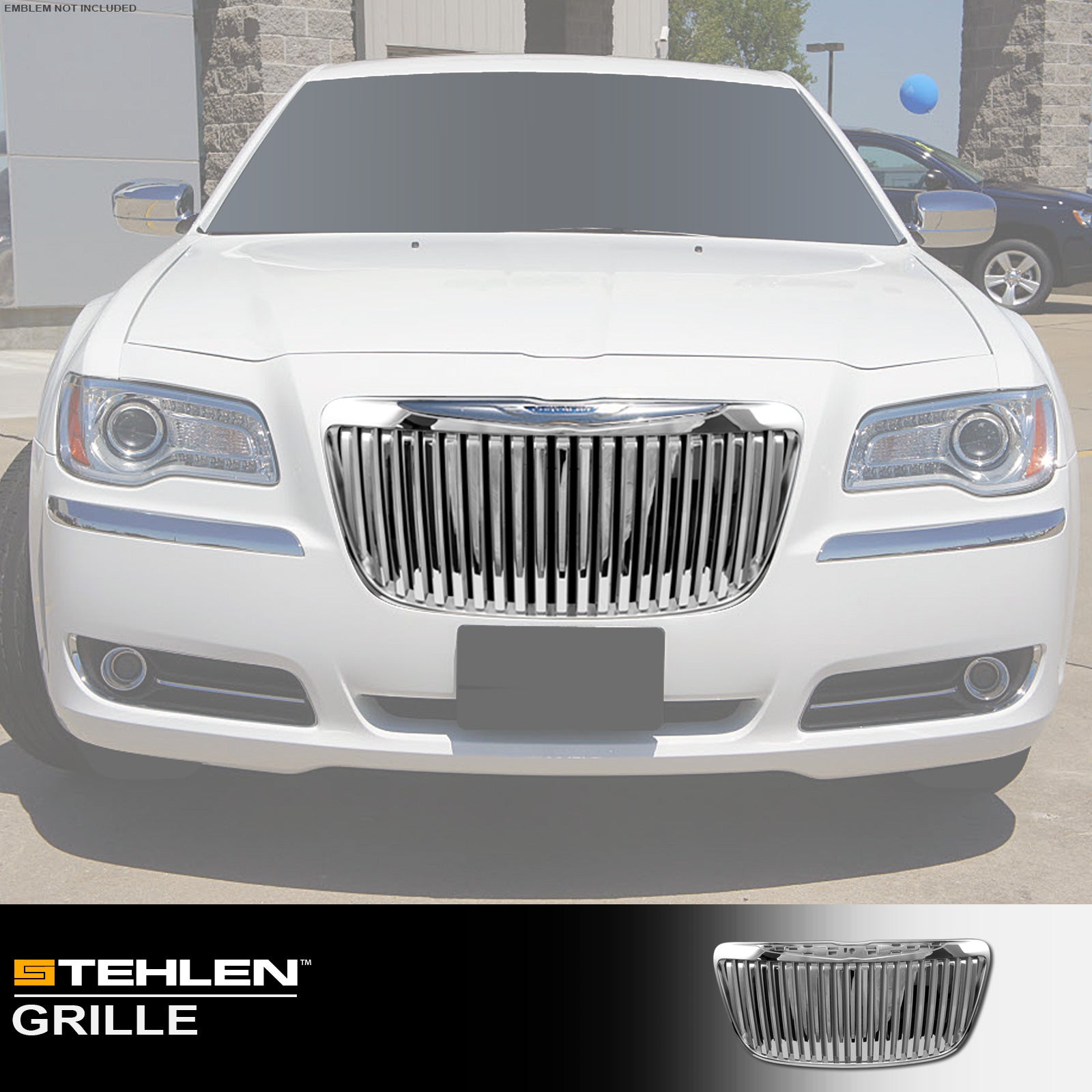 2011-2014 Chrysler 300 Vertical Front Grille - Chrome Finish