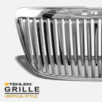 2011-2014 Chrysler 300 Vertical Front Grille - Chrome Finish