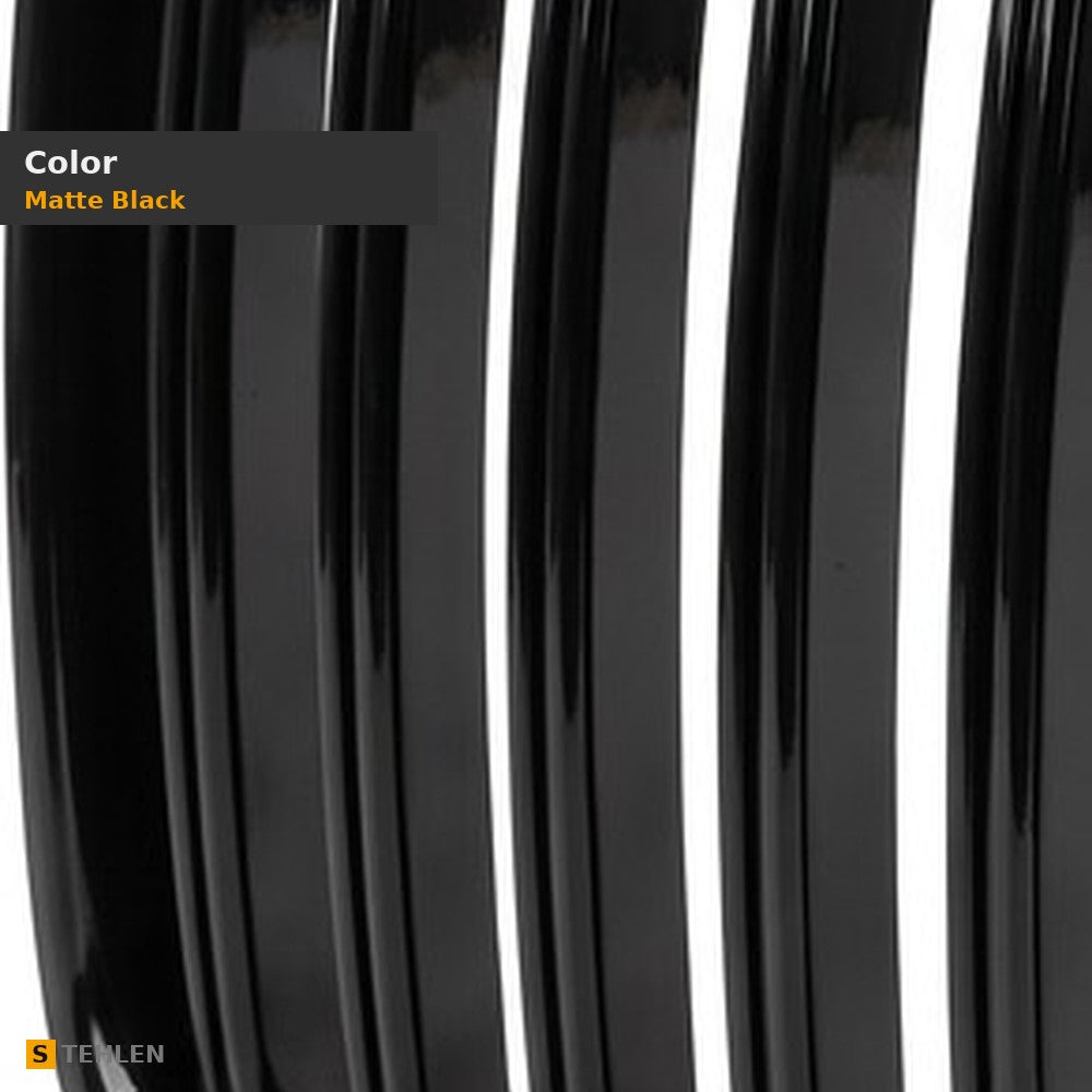 2011-2014 Chrysler 300 Vertical Style Front Grille — Matte Black — detail