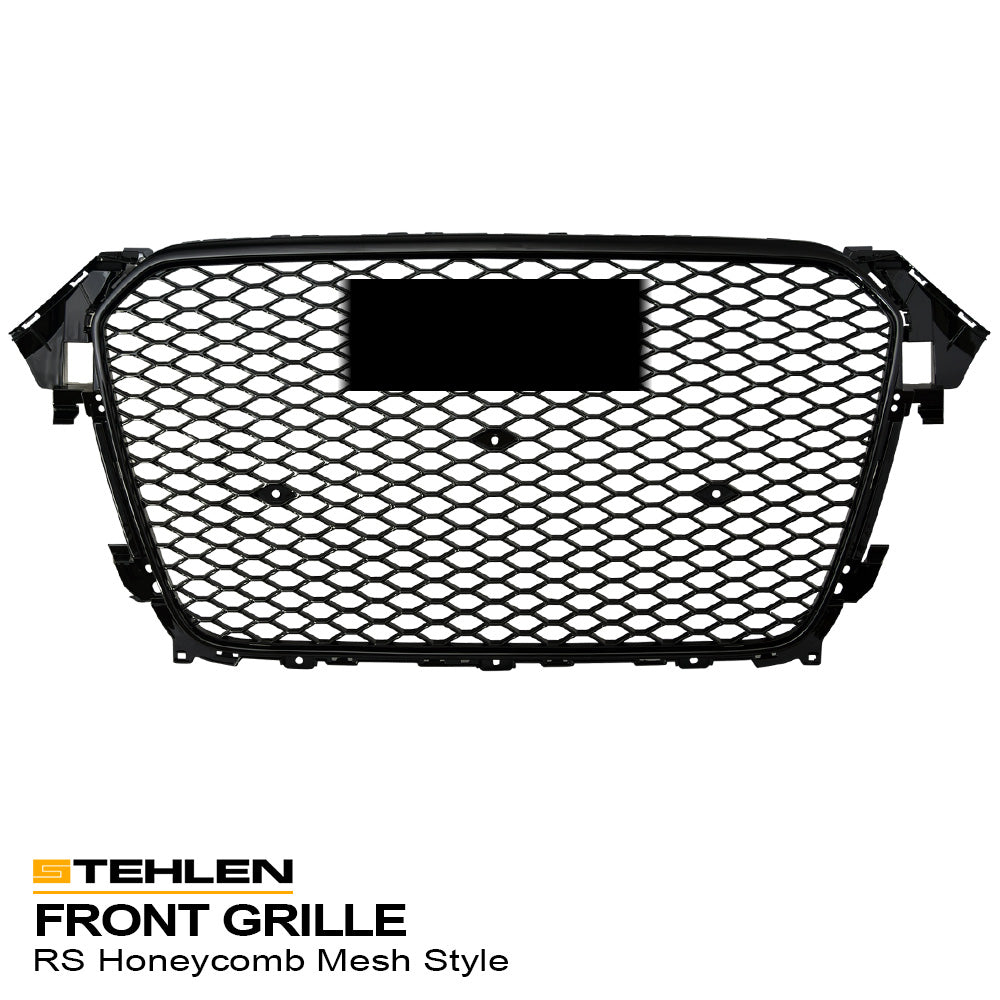 2013-2016 Audi A4 S4 RS Style Honeycomb Mesh Grille - Black