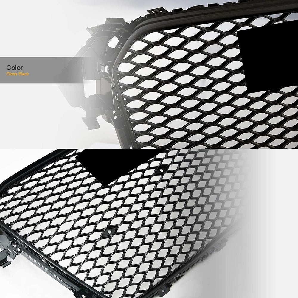 2013-2016 Audi A4 S4 RS Style Honeycomb Mesh Grille - Black
