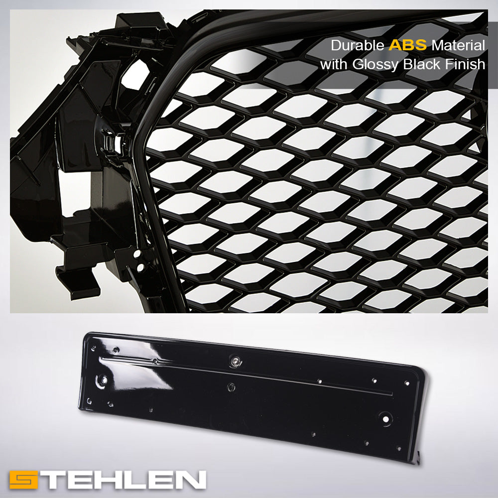 2013-2016 Audi A4 S4 RS Style Honeycomb Mesh Grille - Black