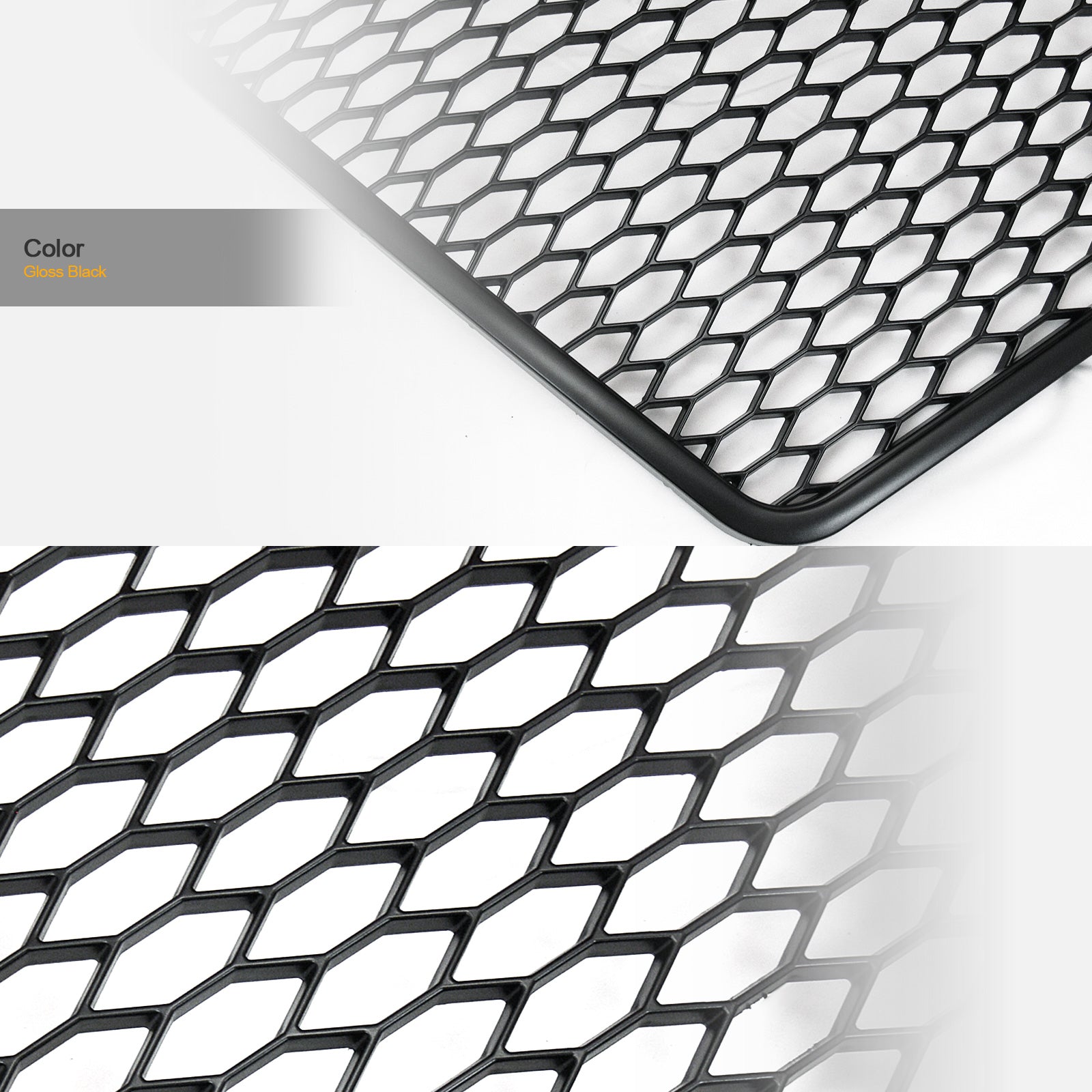 2008-2011 Audi A6 S6 RS Style Honeycomb Mesh Front Grille - Black