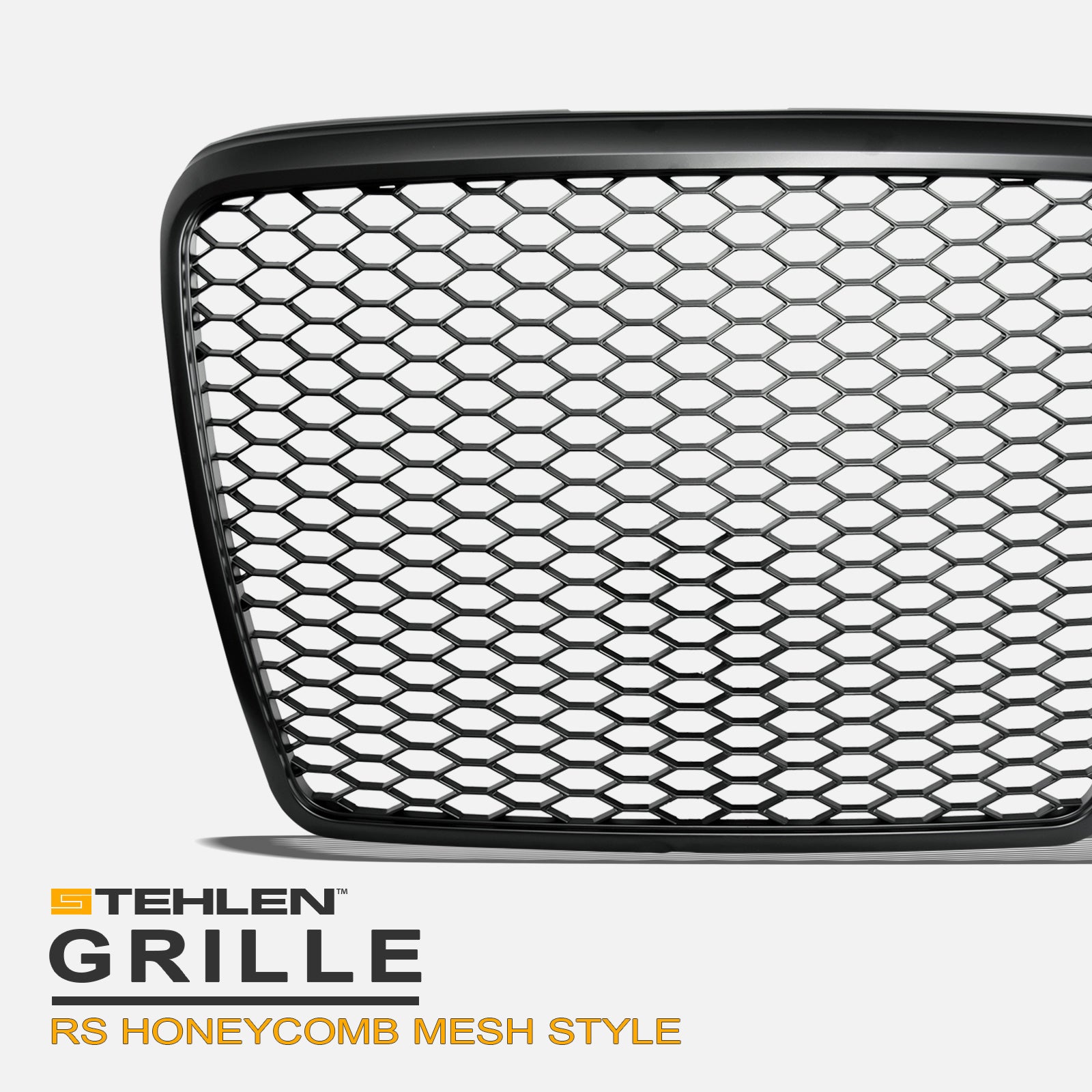 2008-2011 Audi A6 S6 RS Style Honeycomb Mesh Front Grille - Matte Black