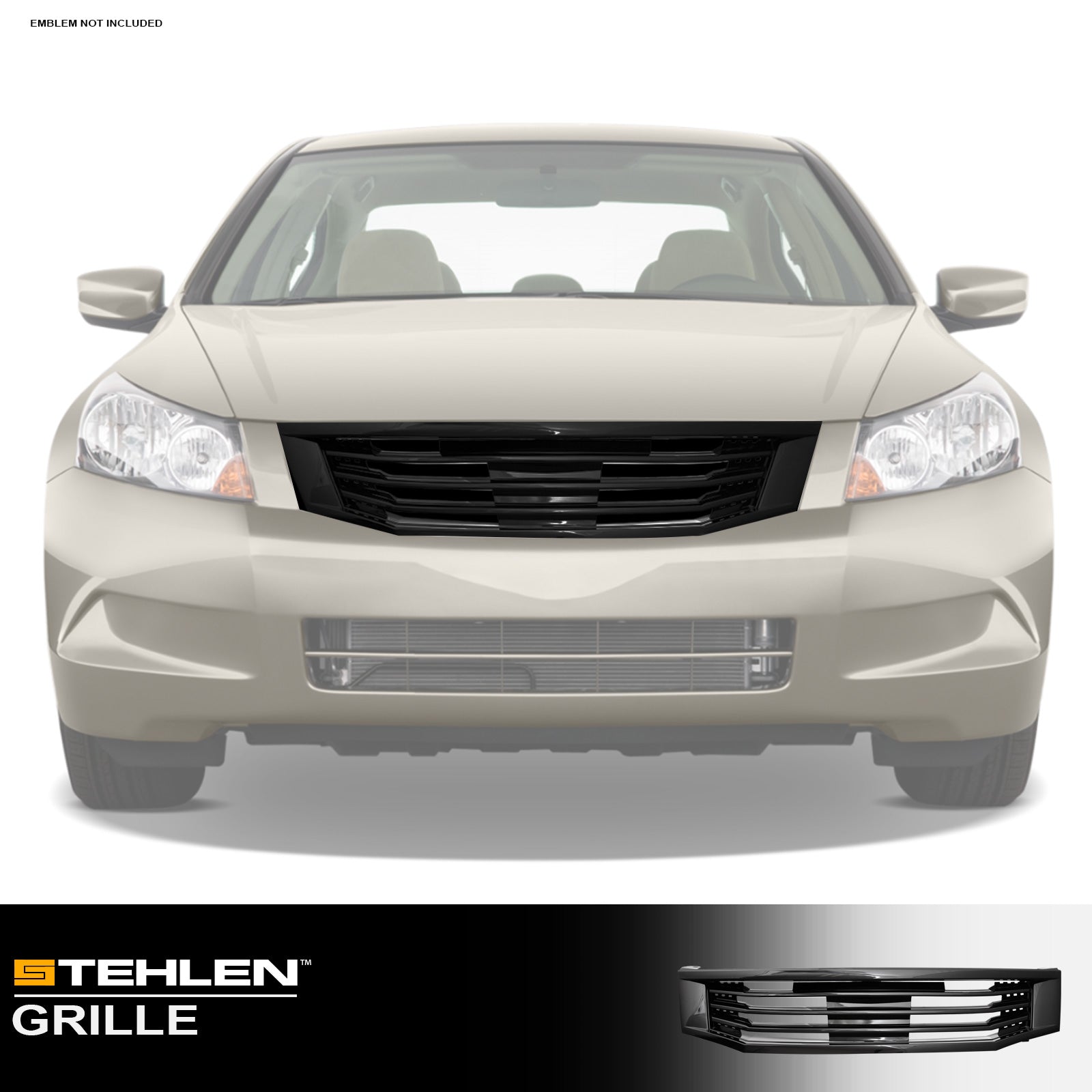 2008-2010 Honda Accord Sedan Front Grille - Matte Black