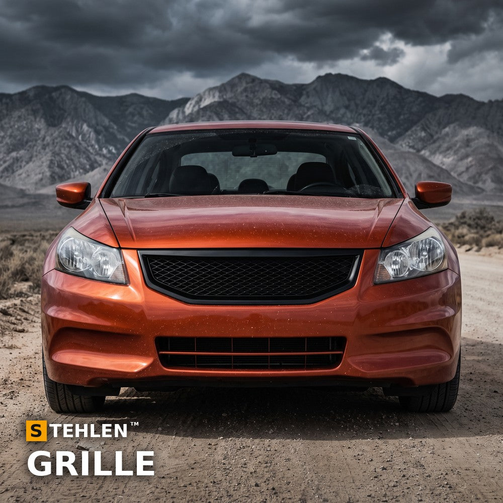 2011-2012 Honda Accord Sedan Mesh Style Front Grille — Black — installed