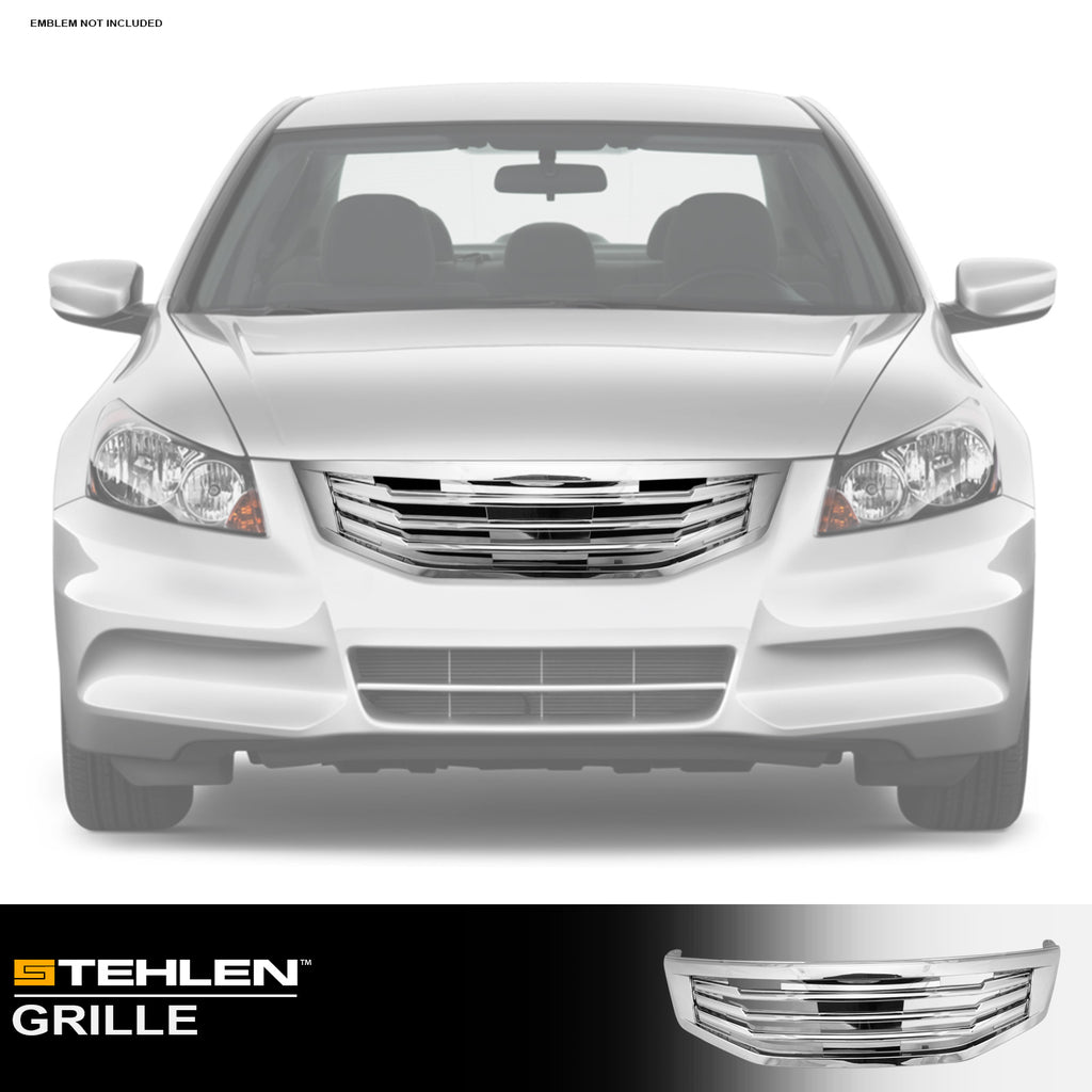 2011-2012 Honda Accord Sedan Front Grille - Chrome Finish