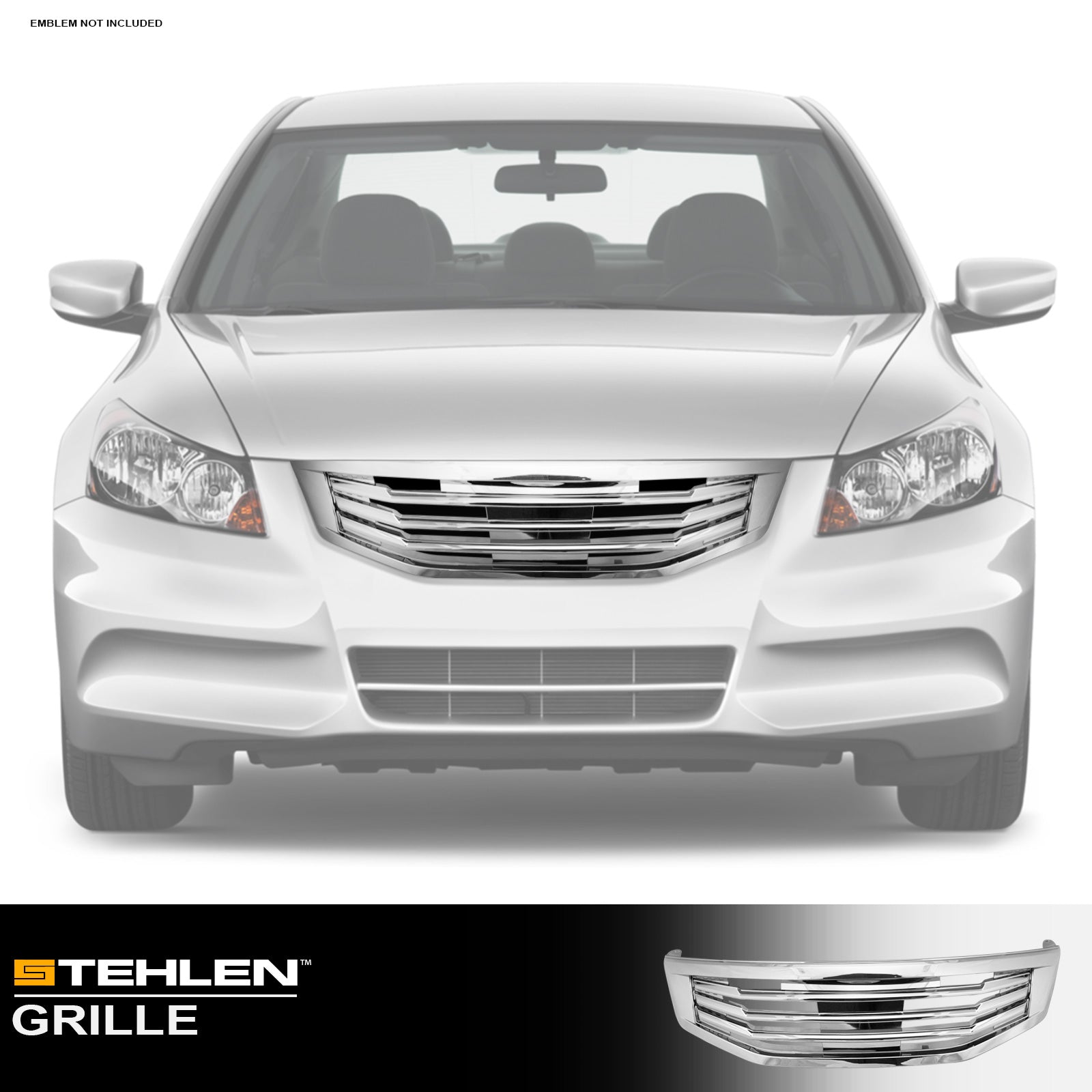 2011-2012 Honda Accord Sedan Front Grille - Chrome Finish
