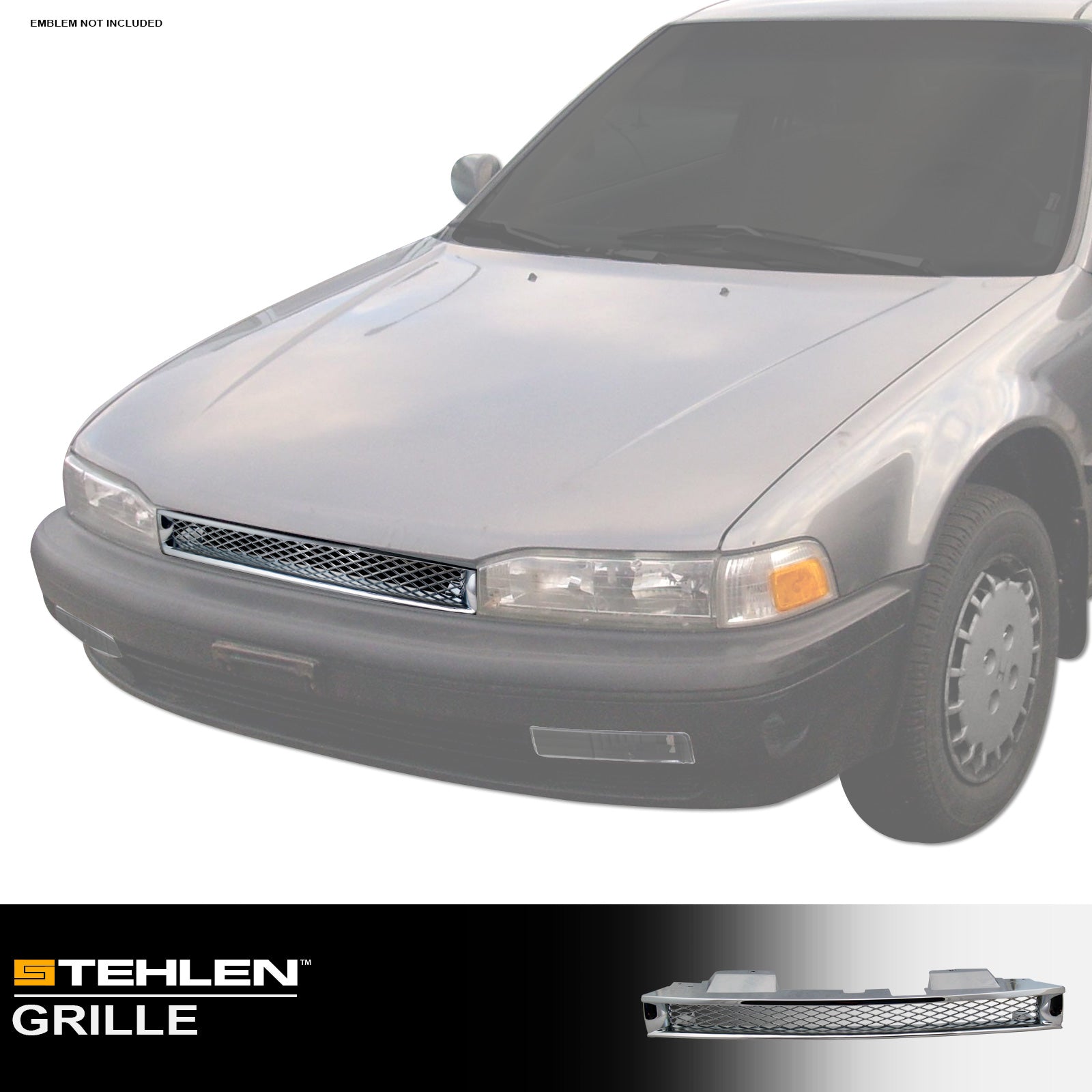 1990-1993 Honda Accord Front Grille - Chrome Trim