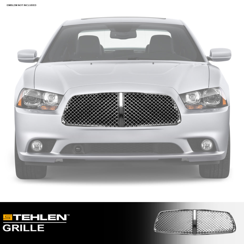 2011-2014 Dodge Charger Front Grille - Chrome Mesh Style