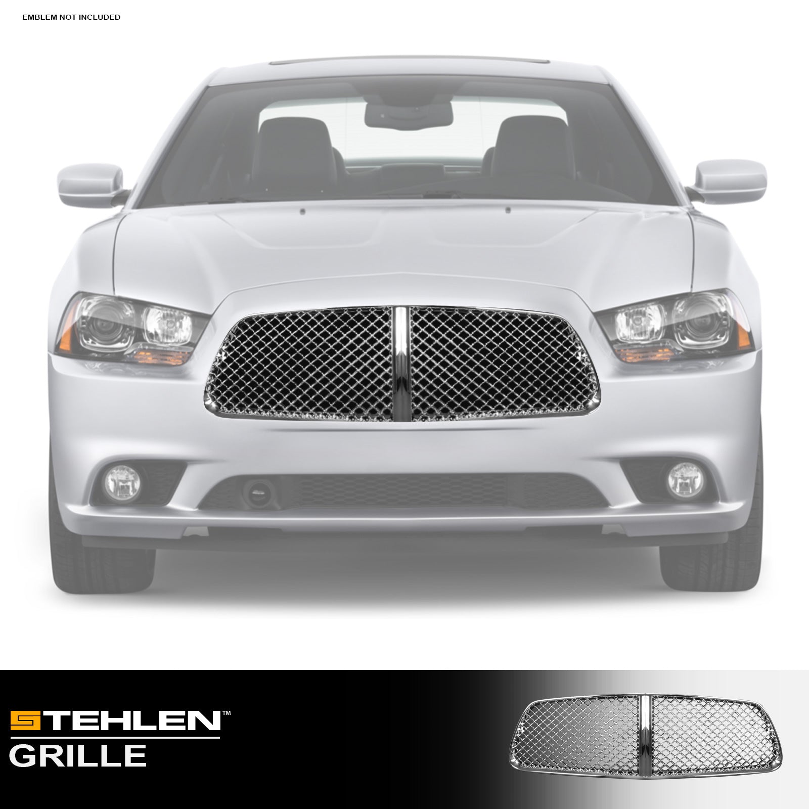 2011-2014 Dodge Charger Front Grille - Chrome Mesh Style