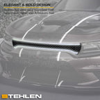 2015-2023 Dodge Charger Hex Style Front Grille w/LED Light Bar - Matte Black