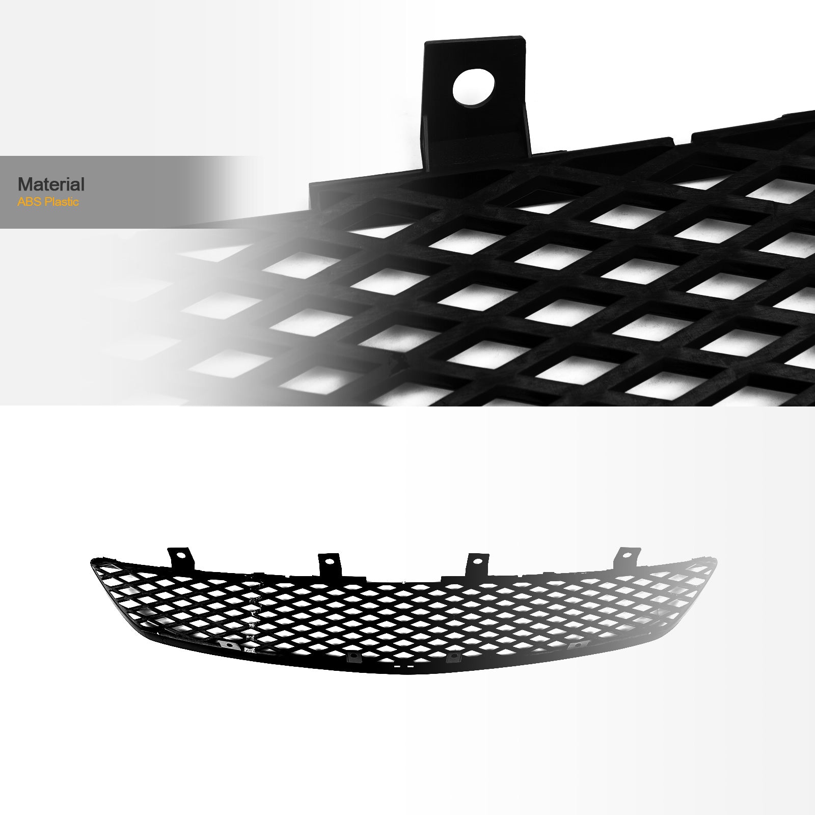 02-05 Honda Civic Si EP3 Front Grille - Matte Black ABS