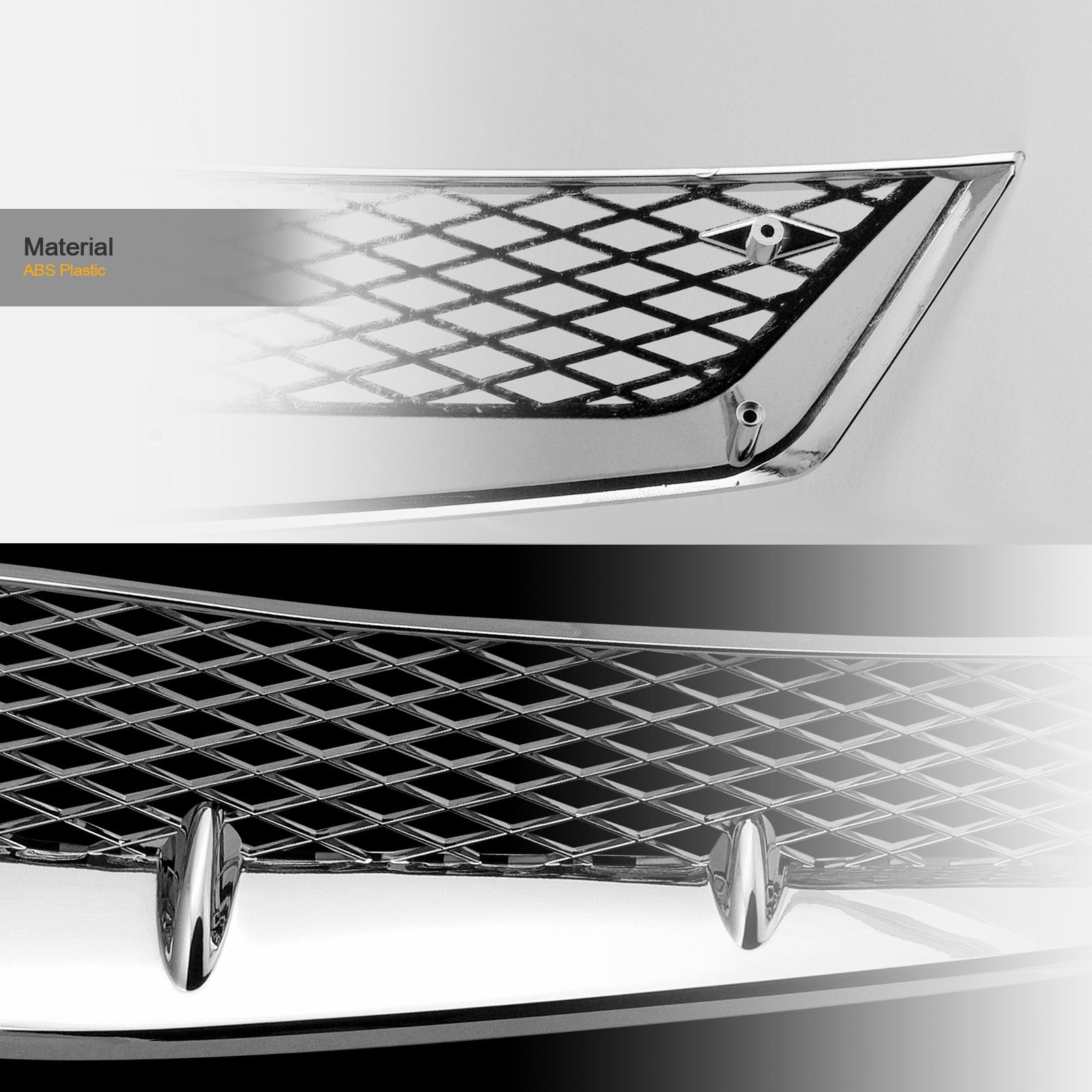 2006-2008 Honda Civic Coupe Front Grille - Chrome Trim