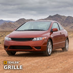 2006-2008 Honda Civic Coupe ABS Front Grille — Matte Black — installed