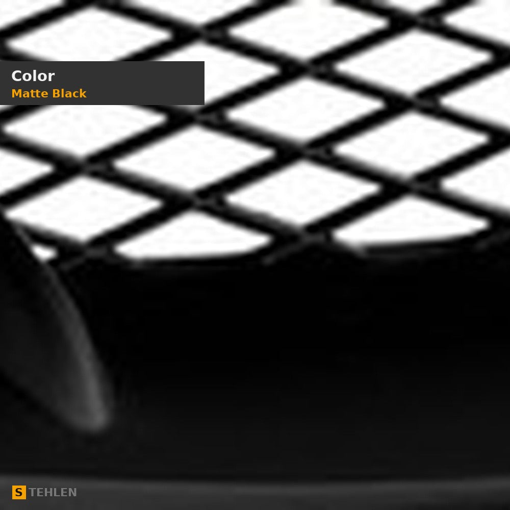 2006-2008 Honda Civic Coupe ABS Front Grille — Matte Black — detail