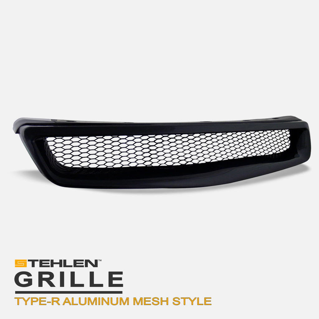 1999-2000 Honda Civic Front Grille - Matte Black ABS