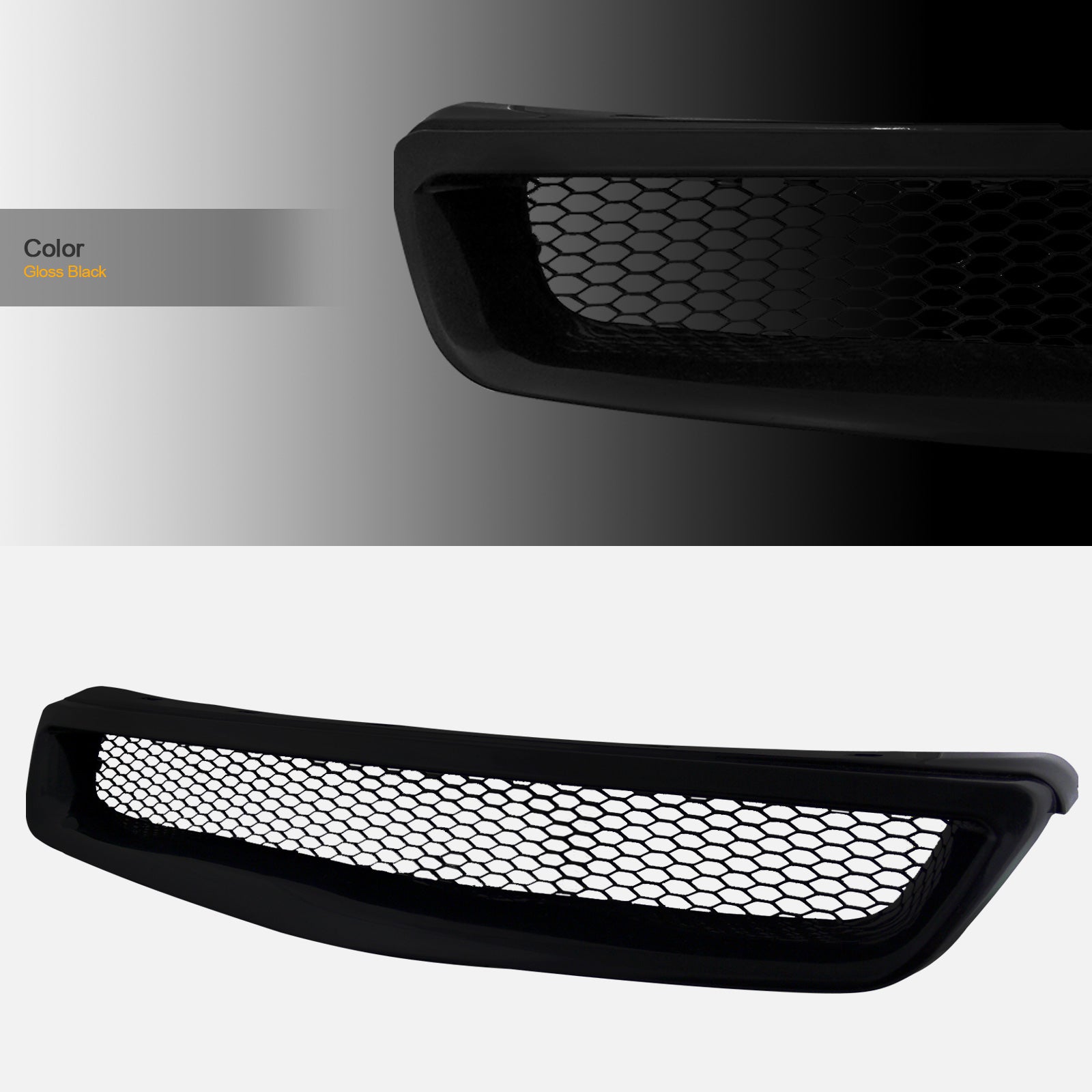 1999-2000 Honda Civic Front Grille - Matte Black ABS