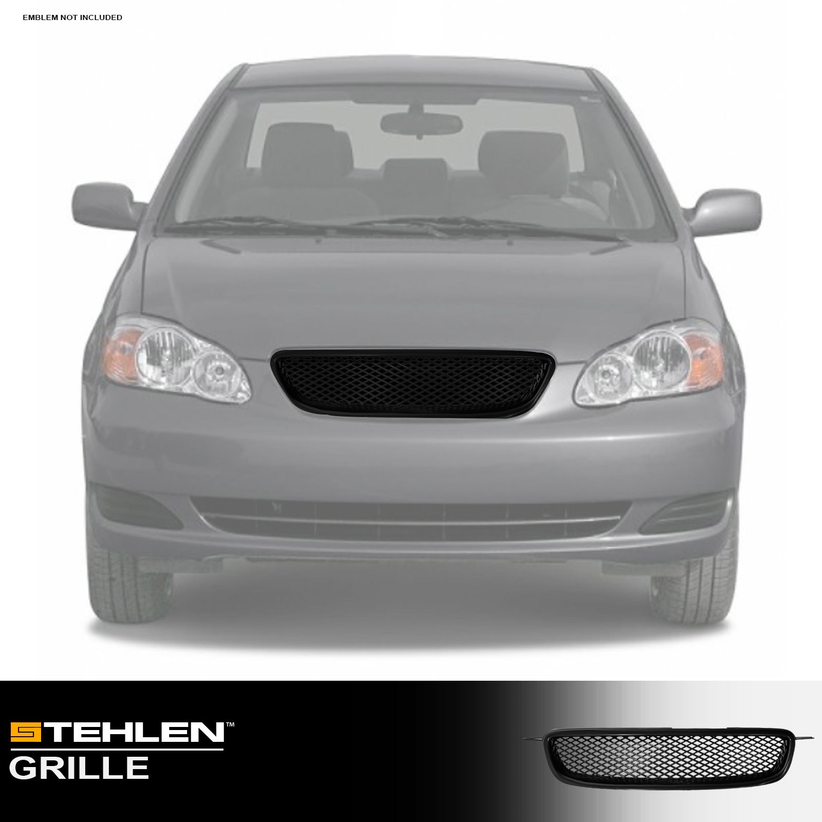 2003-2004 Toyota Corolla Front Grille - Matte Black