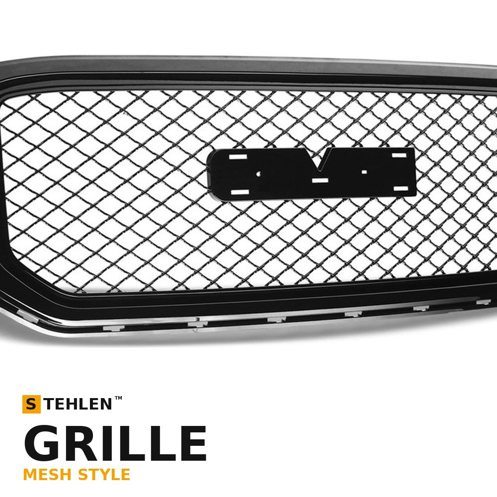 2015-2018 GMC Yukon & Yukon XL Mesh Style ABS Front Grille — Black