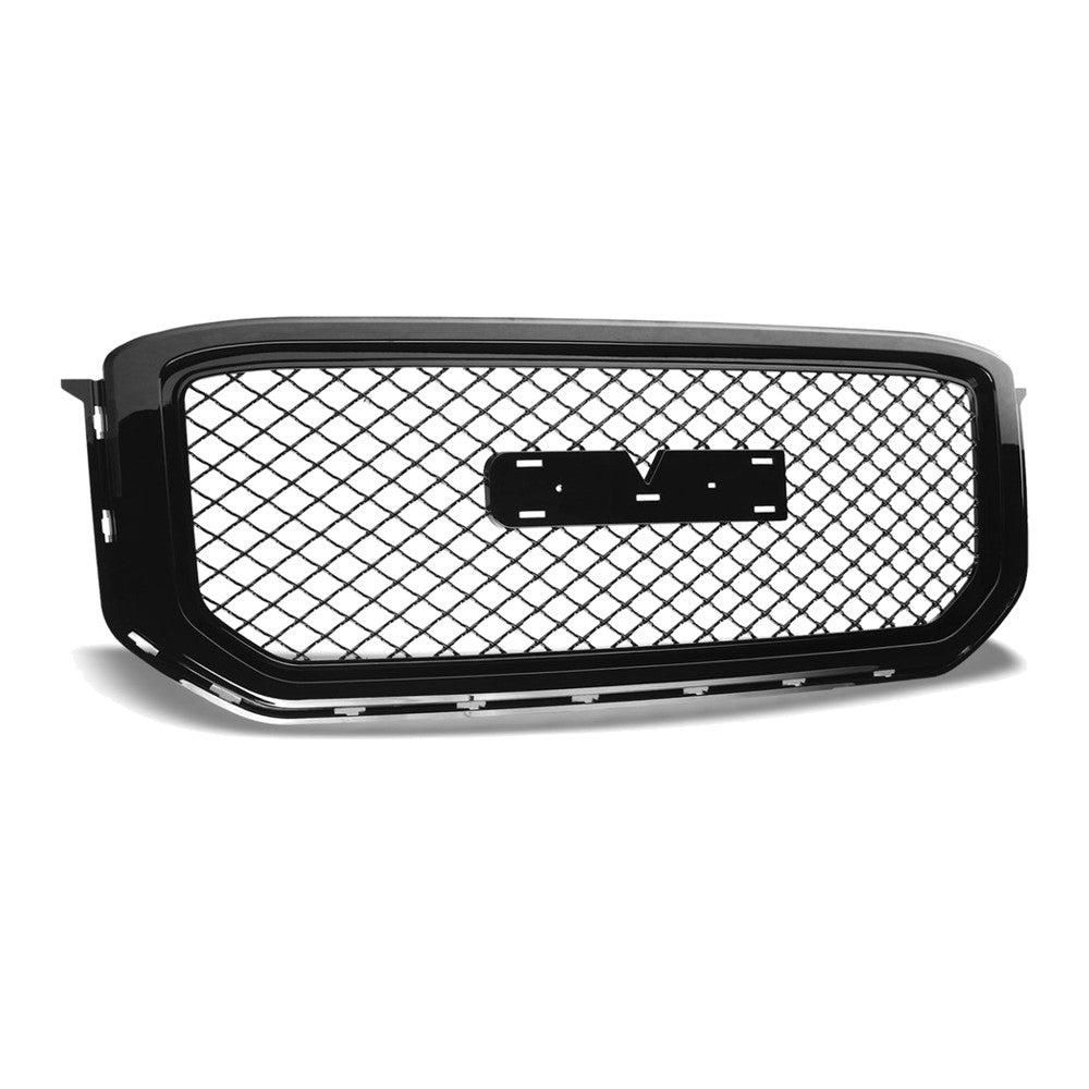 2015-2018 GMC Yukon & Yukon XL Mesh Style ABS Front Grille — Black — product view