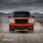 2002-2006 Cadillac Escalade Mesh Front Grille — Black — installed