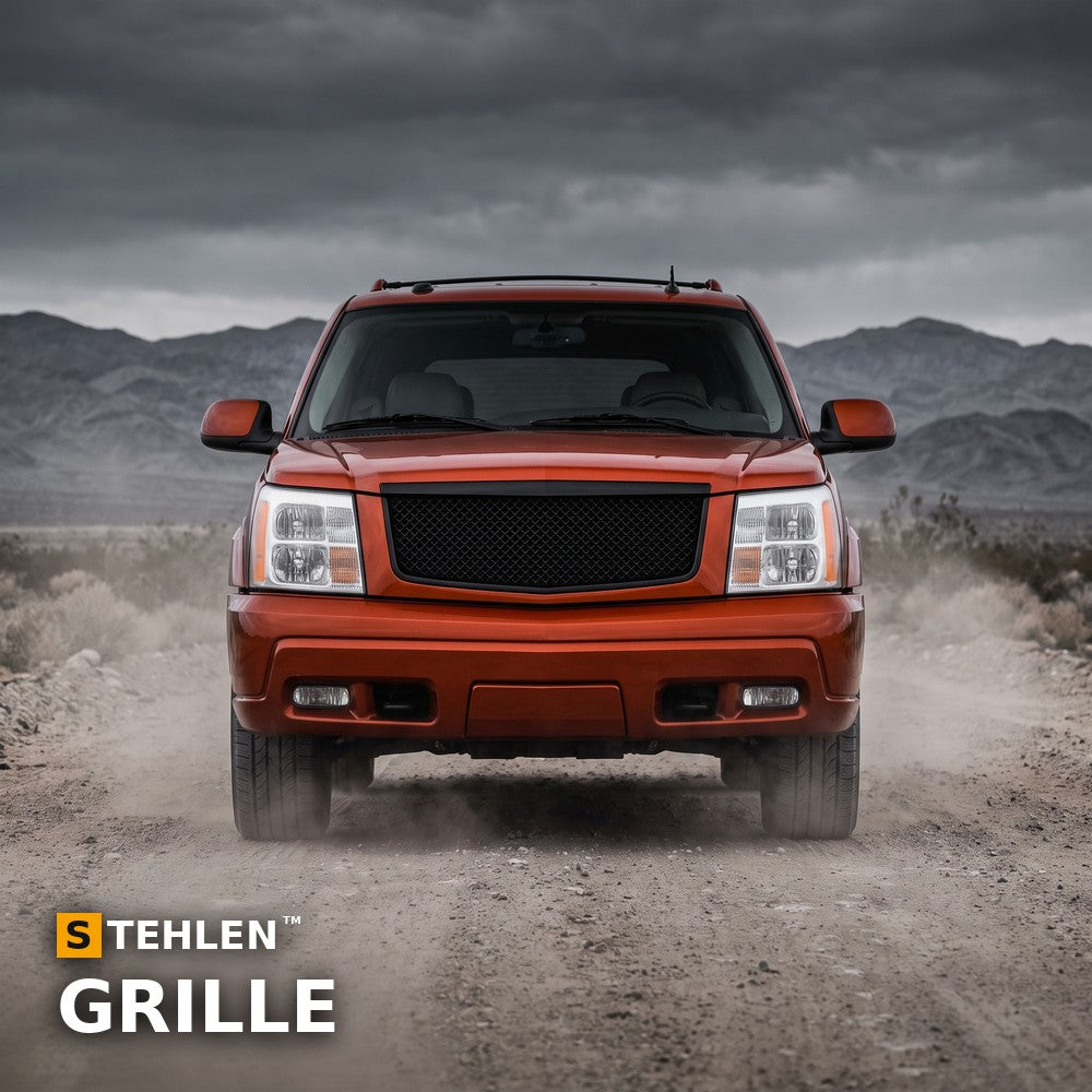 2002-2006 Cadillac Escalade Mesh Front Grille — Black — installed