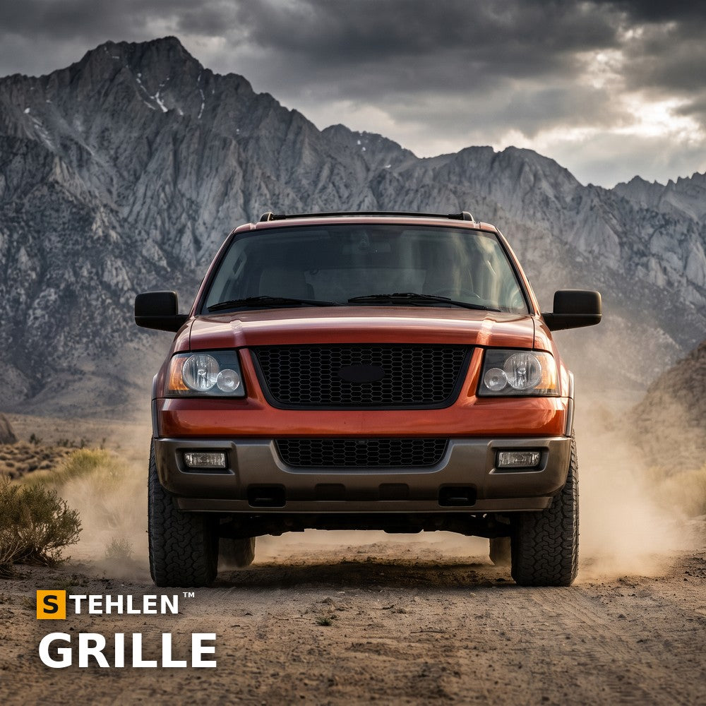 2003-2006 Ford Expedition Honeycomb Mesh Front Grille — Black — installed