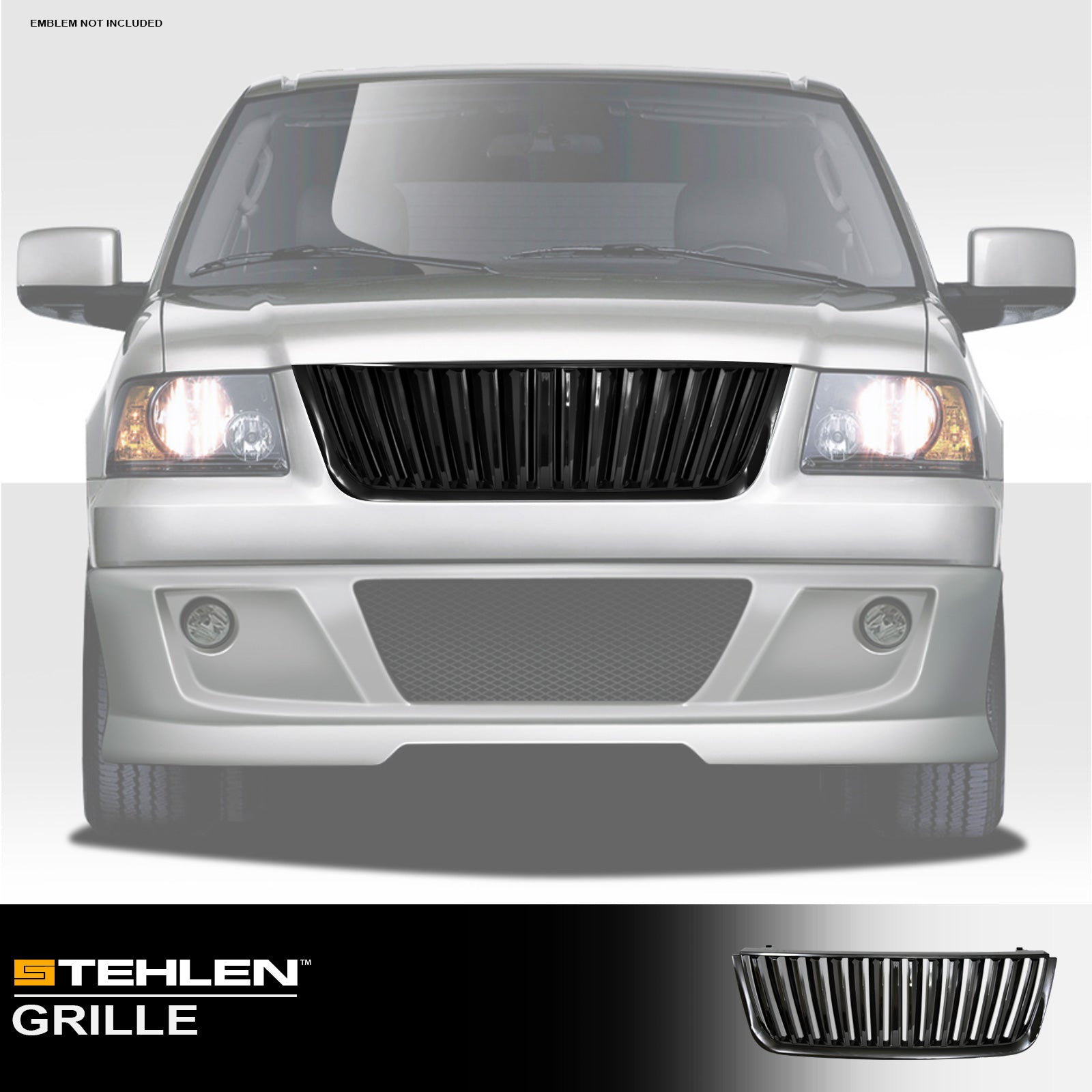 2003-2006 Ford Expedition Vertical Style Front Grille - Black ABS