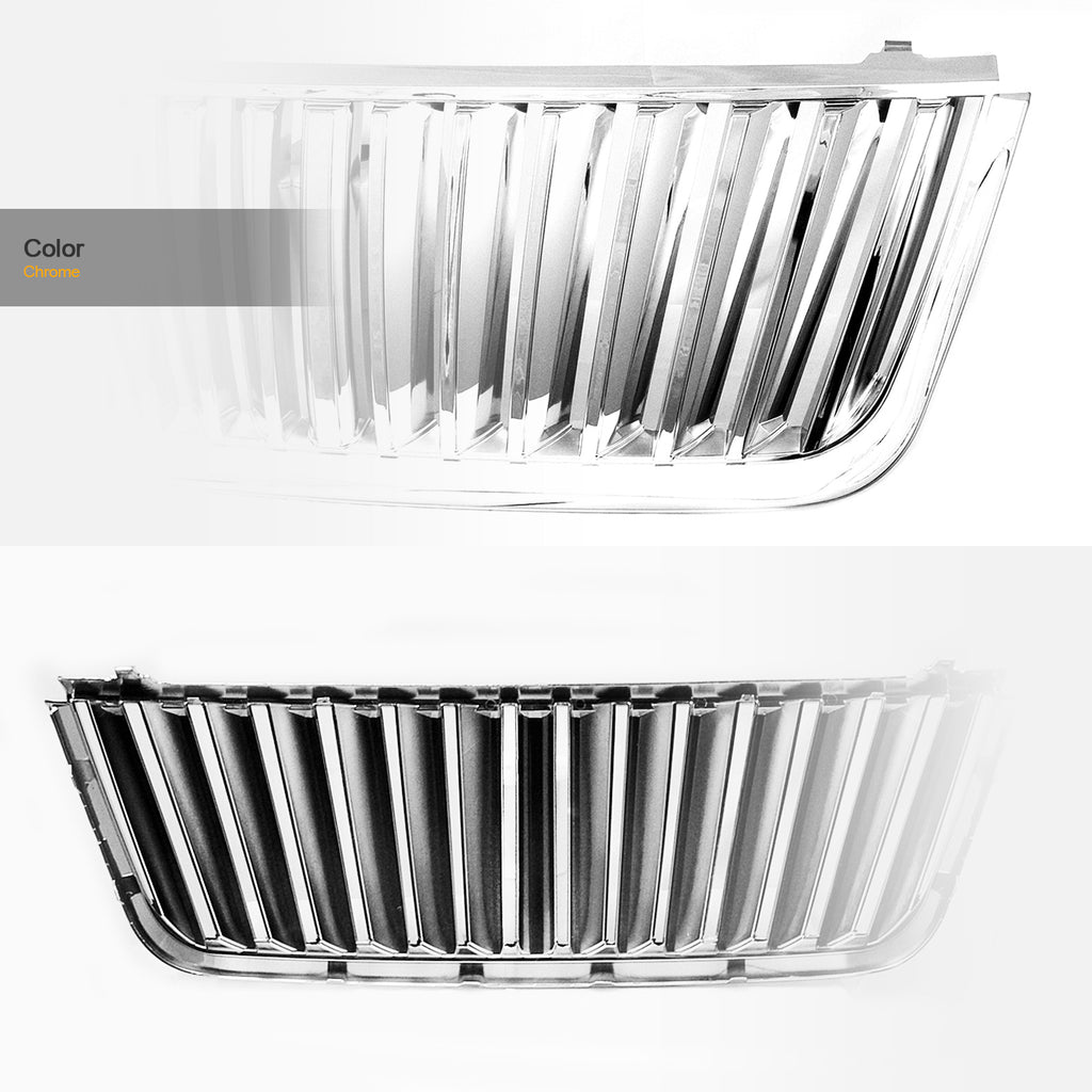 2003-2006 Ford Expedition Vertical Style Chrome Front Grille - ABS