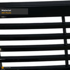 2007-2008 Ford Expedition Horizontal Front Bumper Grille — Black — detail