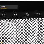 2004-2008 Ford F-150 Studded Wire Mesh Front Grille w/ Chrome Rivets — Black — detail