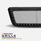 2004-2008 Ford F-150 Mesh Rivet Style Front Grille - Matte Black
