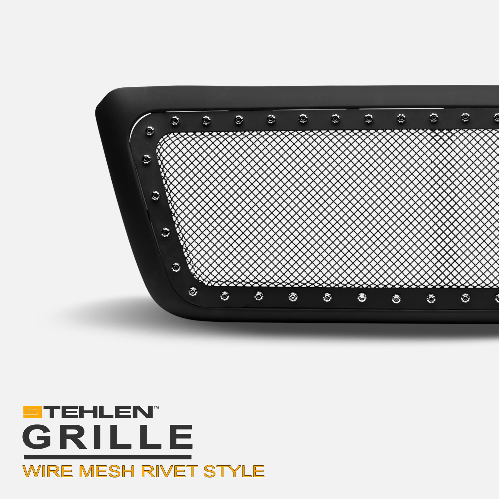 2004-2008 Ford F-150 Mesh Rivet Style Front Grille - Matte Black