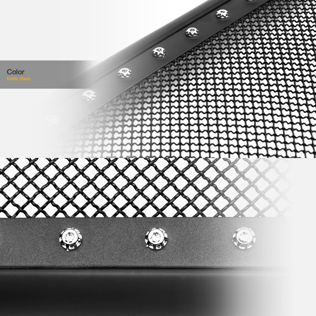2004-2008 Ford F-150 Mesh Rivet Style Front Grille - Matte Black