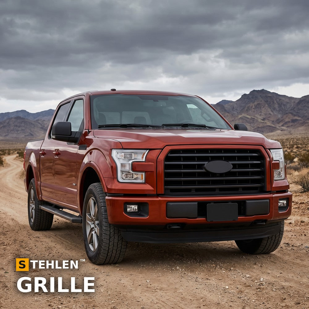 2009-2014 Ford F-150 OEM Style Horizontal Front Grille — Black — installed