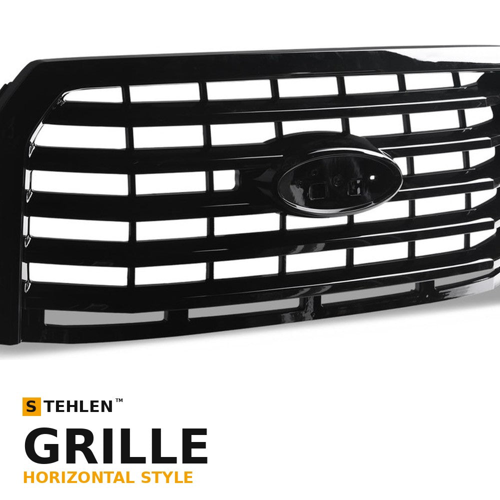 2009-2014 Ford F-150 OEM Style Horizontal Front Grille — Black