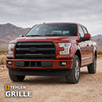 2015-2017 Ford F-150 OEM Style Honeycomb Mesh Front Grille — Black — installed