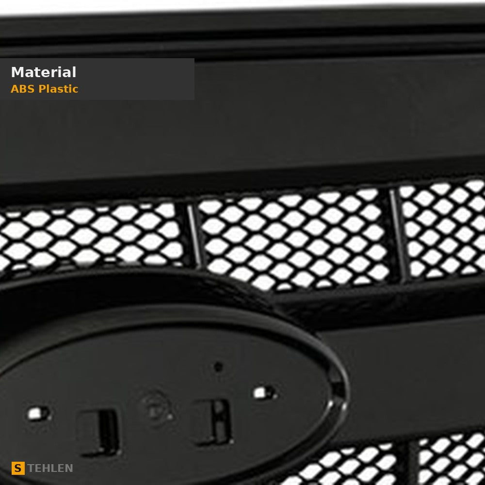 2015-2017 Ford F-150 OEM Style Honeycomb Mesh Front Grille — Black — detail