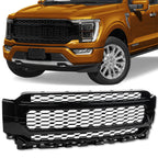 2021-2023 Ford F-150 Badgeless Front Grille - Glossy Black ABS