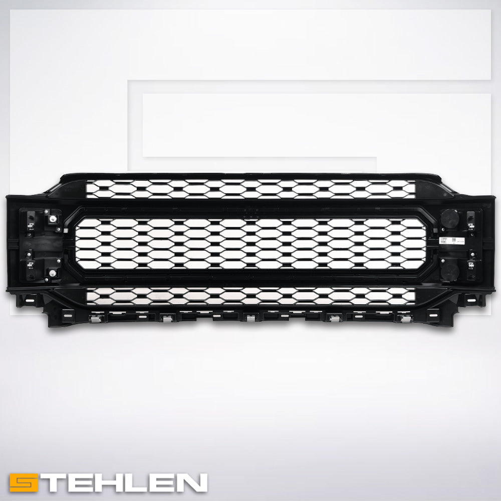 2021-2023 Ford F-150 Badgeless Front Grille - Glossy Black ABS