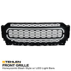 2021-2023 Ford F150 Badgeless Front Grille w/ LED Light Bar - Black