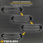 2021-2023 Ford F150 Badgeless Front Grille w/ LED Light Bar - Black