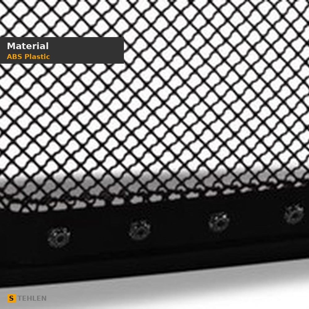 2021-2025 Ford F-150 RVT Style Studded Mesh ABS Front Grille — Glossy Black (Armordillo) — detail