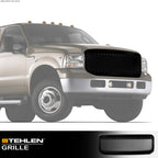 2005-2007 Ford F250 F350 Black Mesh Grille w/ Chrome Rivets